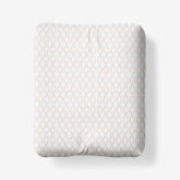 Feliciana Geo Garment Washed Cotton Percale Fitted Bed Sheet - Clay, King