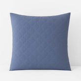 Waffle Quilted Sham - Denim Blue, Euro