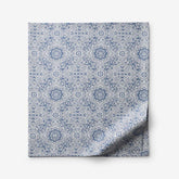 Floral Tapestry Premium Smooth Sateen Flat Bed Sheet - Blue, King/Cal. King