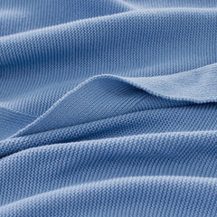 Classic All Season Breathable Cotton Knit Throw - Blue