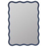 Wave Rectangle Wall Mirror - Denim