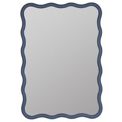 Wave Rectangle Wall Mirror - Denim