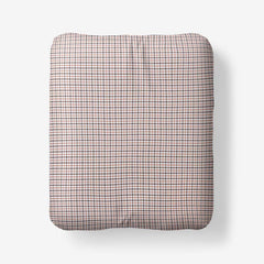 Classic Stripes and Plaids Cool Yarn-Dyed Cotton Percale Fitted Bed Sheet - Mini Check Brown, King
