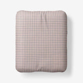 Classic Stripes and Plaids Cool Yarn-Dyed Cotton Percale Fitted Bed Sheet - Mini Check Brown, Twin