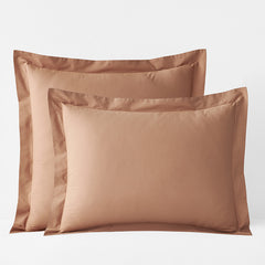 Classic Cool Cotton Percale Sham - Clay, Euro