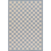 Checkered Outdoor Rug - Blue, 4' x 6'