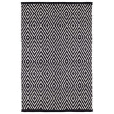 Diamond Handwoven Indoor/Outdoor Rug - Black, 2' 6" x 8' Runner
