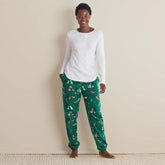 Family Flannel Women's Jogger Pants Pajama Set - Holiday Pups, L