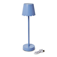 Scallop Cordless LED Table Lamp - Blue