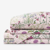 Bloom Meadow Classic Smooth Sateen Bed Sheet Set - Blush, Queen