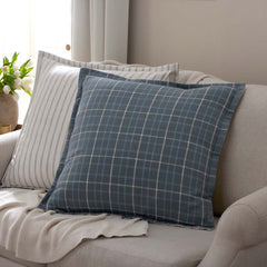 Yarn-Dyed Plaid Reversible Sham - Mineral, Euro