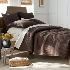 Voile Sham - Dark Brown, King
