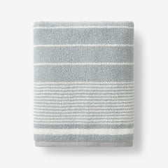 Plush Spa Stripe Bath Towel - Light Seaspray