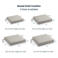 Replacement Boxed Edge Chair Cushion - Navy, 20 in. x 20 in.