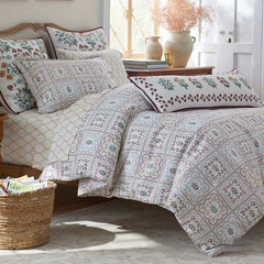 Lottie Classic Cool Cotton Percale Sham - Ivory Multi, King