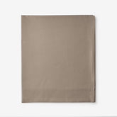 Classic Cool Cotton Percale Flat Bed Sheet - Mocha, Queen