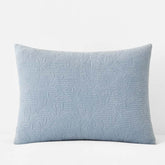 Tinsley Leaf Quilted Sham - Blue, King