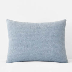 Tinsley Leaf Quilted Sham - Blue, King