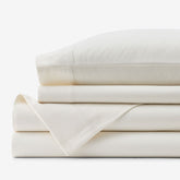 Classic Ultra-Cozy Cotton Velvet Flannel Bed Sheet Set - Ivory, King