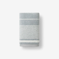 Plush Spa Stripe Hand Towel - Light Seaspray