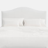 Saddle Velvet Headboard - White, King