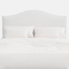 Saddle Velvet Headboard - White, King