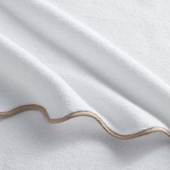 Scalloped Edge Bath Towel - Beige