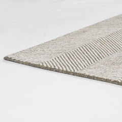 Herringbone Hand Tufted Wool Rug - Gray, 3' 6" x 5' 6"
