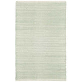 Herringbone Handwoven Cotton Rug - Ocean Green, 4' x 6'