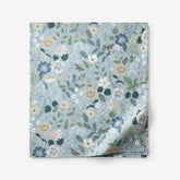 Strawberry Fields Classic Cool Cotton Percale Flat Bed Sheet - Slate, Queen