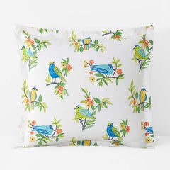 Summer Prints Classic Cool Cotton Percale Sham - Bird Days, Euro