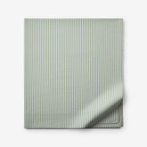 Tira Floral Classic Cool Cotton Percale Flat Bed Sheet - Stripe Green, Full