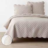Scallop Quilt - Linen, Twin/Twin XL