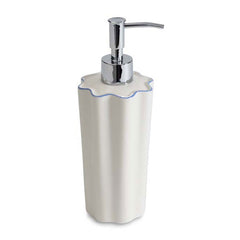 Scallop Soap Dispenser - Cream and Blue