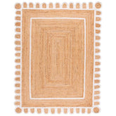Scallop Border Handwoven Jute Rug - Ivory, 3' x 5'