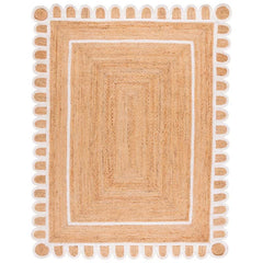 Scallop Border Handwoven Jute Rug - Ivory, 8' x 10'
