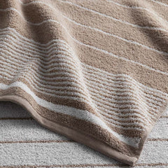Plush Spa Stripe 6-Piece Bath Set - Light Mocha