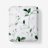 Botanic Meadow Premium Smooth Wrinkle-Free Sateen Fitted Bed Sheet - Evergreen, Full