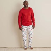Family Printed Peruvian Cotton Men's Pajama Set - Holiday Paws, L