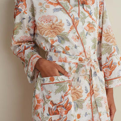 Printed Voile Women's Kimono Robe - Wild Bloom, XL/XXL