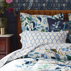 Peacock Classic Smooth Sateen Sham - Ivory Multi, Standard