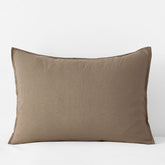 Premium Breathable Washed Linen Solid Sham - Pine Bark, King