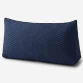 Voile Reading Wedge Pillow Cover - Navy Blue, Large