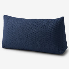 Voile Reading Wedge Pillow Cover - Navy Blue, Large