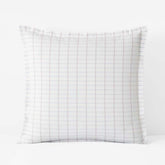 Yarn-Dyed Plaid Garment Washed Cotton Percale Sham - Ivory Multi, Euro