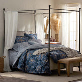 Antara Reversible Premium Smooth Sateen Duvet Cover - Navy, Full
