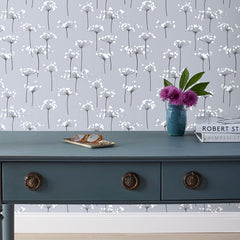 Dandelion Removable Wallpaper - Silver, Panel