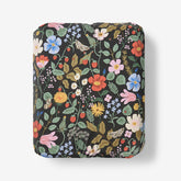 Strawberry Fields Classic Cool Cotton Percale Fitted Bed Sheet - Black Multi, Twin