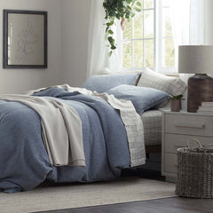 Mini Waffle Duvet Cover - Denim Blue, King/Cal. King