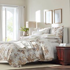 Primrose Bloom Premium Smooth Wrinkle-Free Sateen Comforter - Beige Multi, Full
